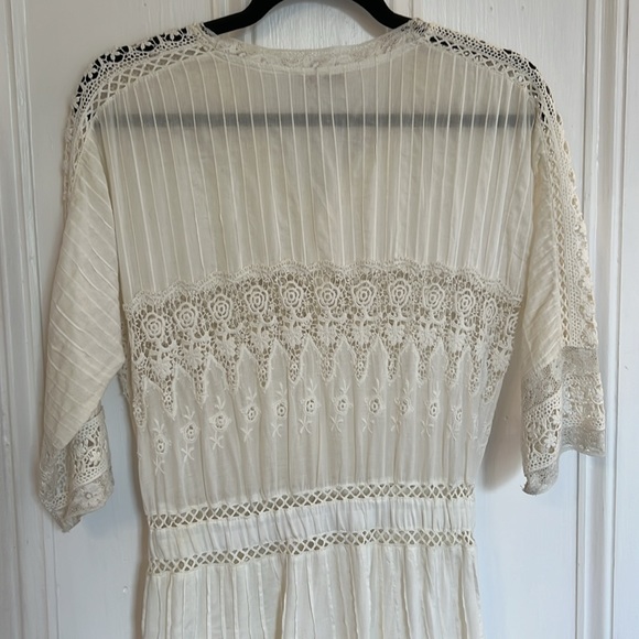 Small Loveshack Fancy long dress off white voile with much fab lace - Picture 5 of 9